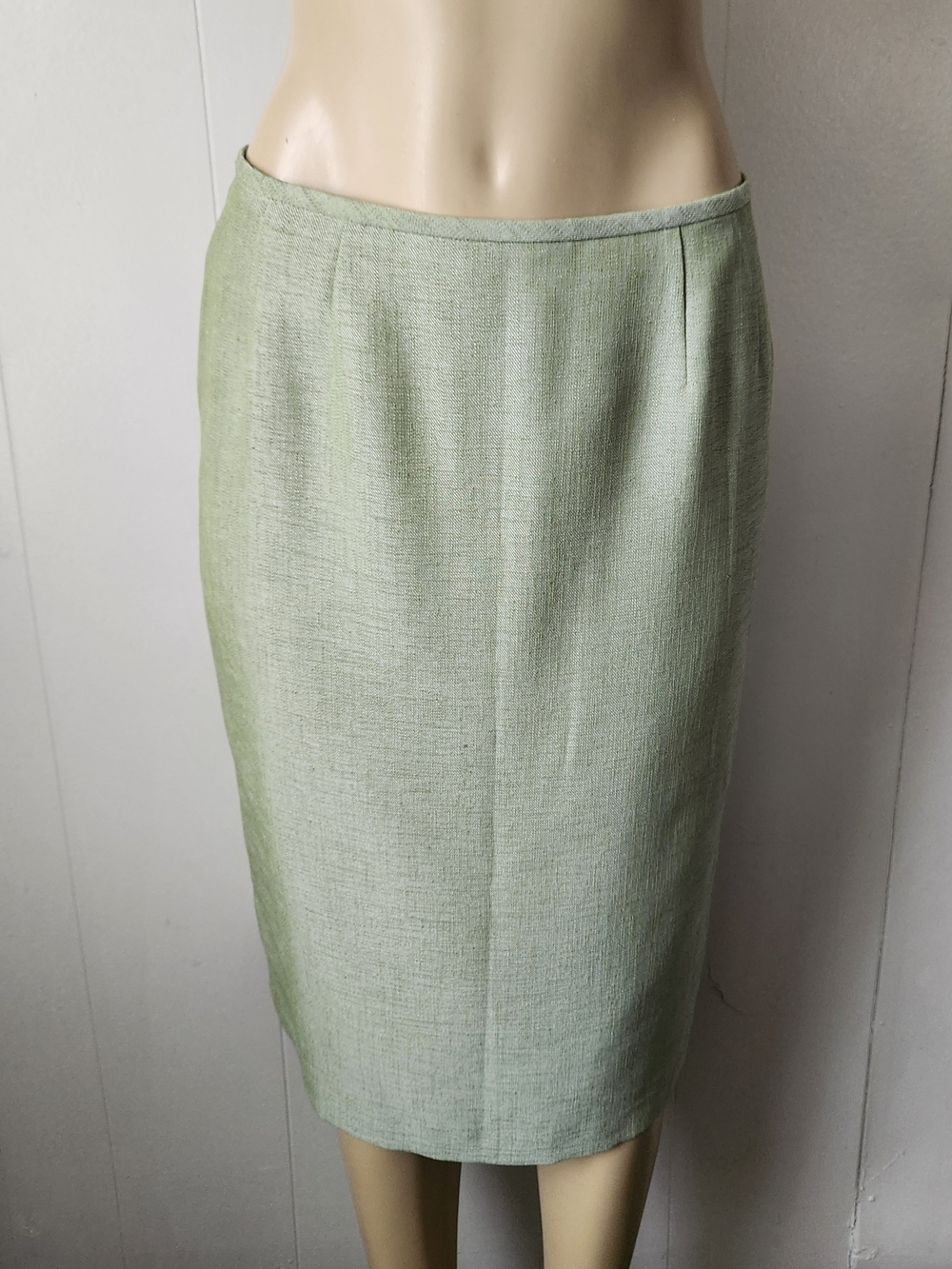 Vintage Tailored Mint Green Pencil Skirt